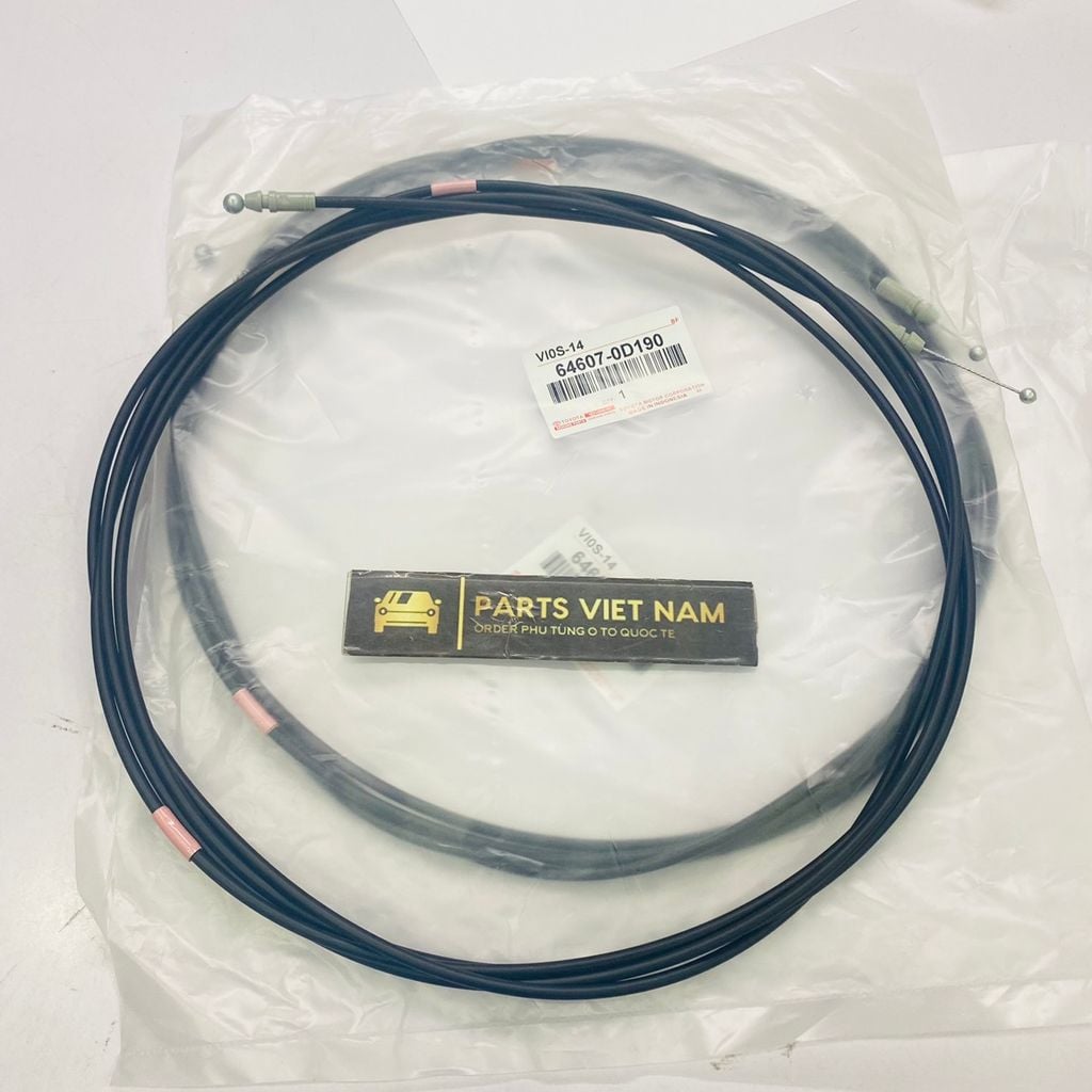 Dây cáp giật, dật cốp hoặc mở cốp sau Toyota Vios đời 2014 - 2022. Hàng cao cấp. Mã 646070D190, 64607-0D190