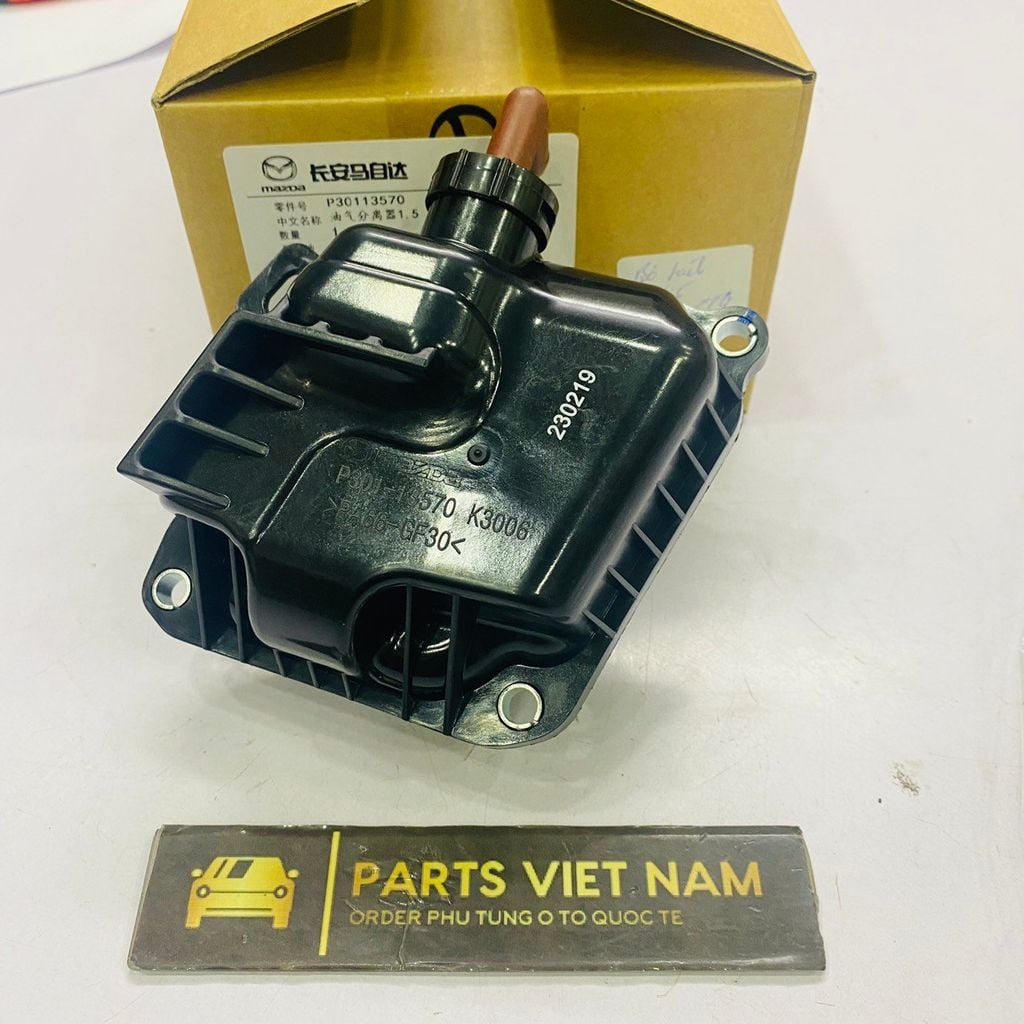 Hộp tách dầu hoặc nhớt Mazda 2, Mazda 3 máy 1.5 đời 2015 - 2022. Hàng Mazda Taiwan. Mã P301-13-570A, P30113570, P301-1570 K3006