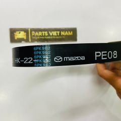 Dây curoa tổng Mazda 3, Mazda 6, Mazda CX5 động cơ 2.0 đời 2013 - 2016. Hàng xịn Mazda Taiwan. Mã PETW15909,  PE0815909B, 6PK962