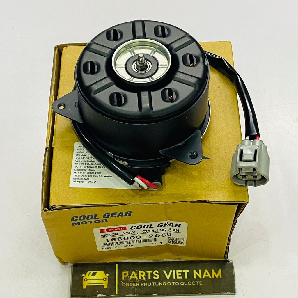Mô tơ quạt két nước bên phải Lexus RX350, RX450h, Alphard động cơ 2GR và 8AR đời 2015 - 2019. Hàng Denso Japan. Mã 168000-2560, 16363-31200, 16363-36260