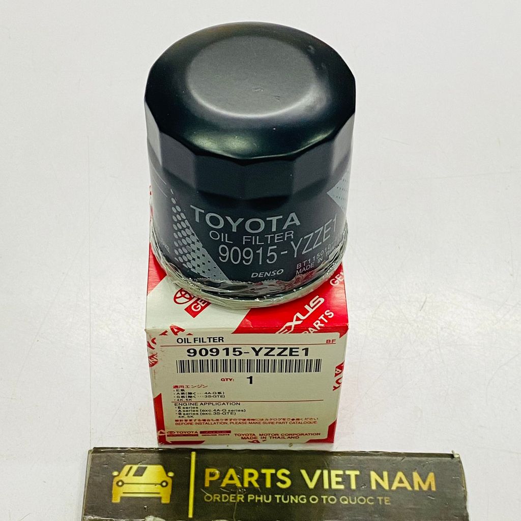 Lọc dầu hay lọc nhớt động cơ Toyota Vios, Yaris, Corolla, Altis động cơ 1NR, 2NR, 1NZ, 1ZZ, 3ZZ, 1ZR, 2ZR, 3ZR, 3ZZ đời 2006 - 2018. Hàng cao cấp. Mã 90915-TA001, 90915-YZZE1