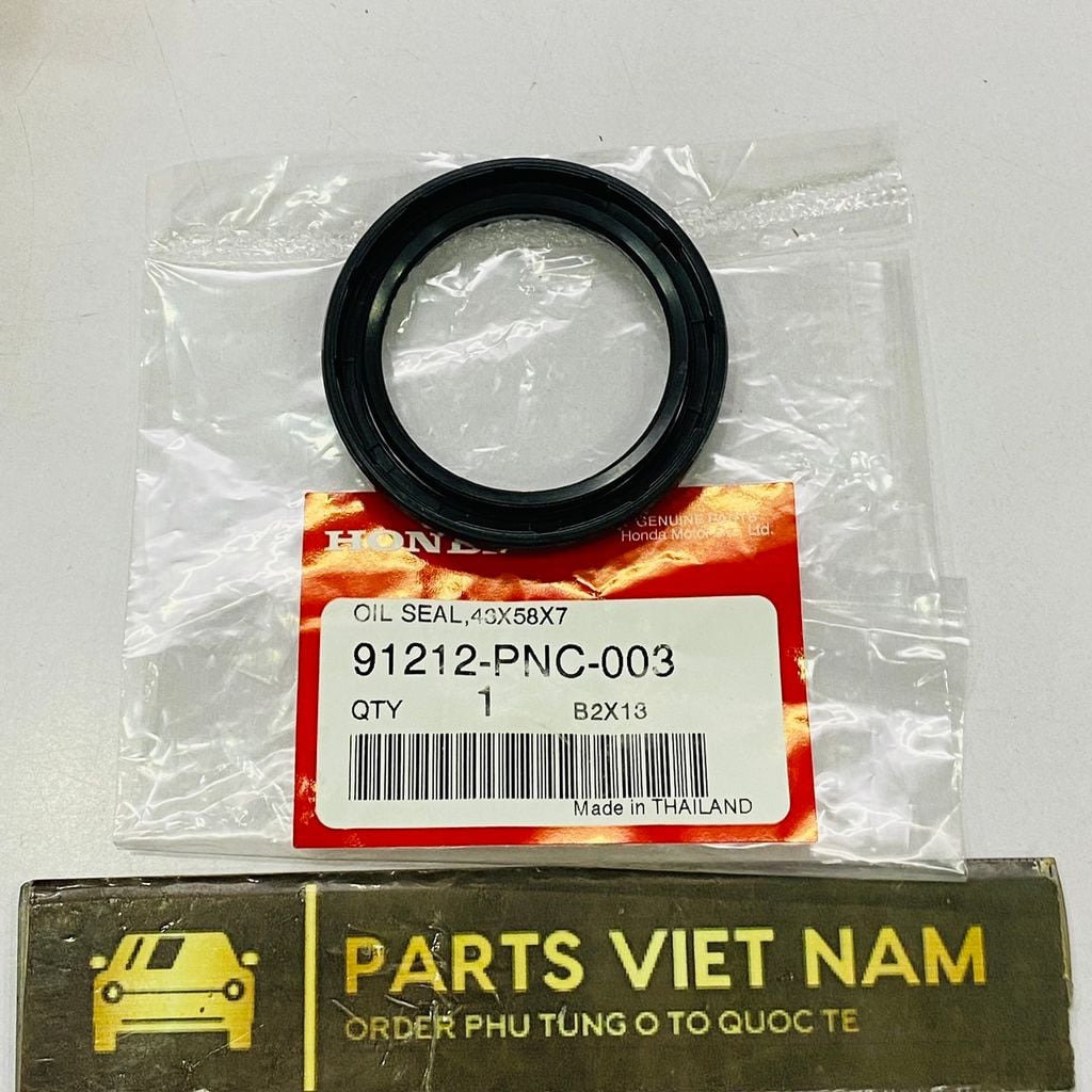 Phớt đầu trục cơ Honda Accord, CRV, Civic, Odyssey. Hàng xịn Honda thông số 43X58X7. Mã 91212-PNC-003, 91212PNC003