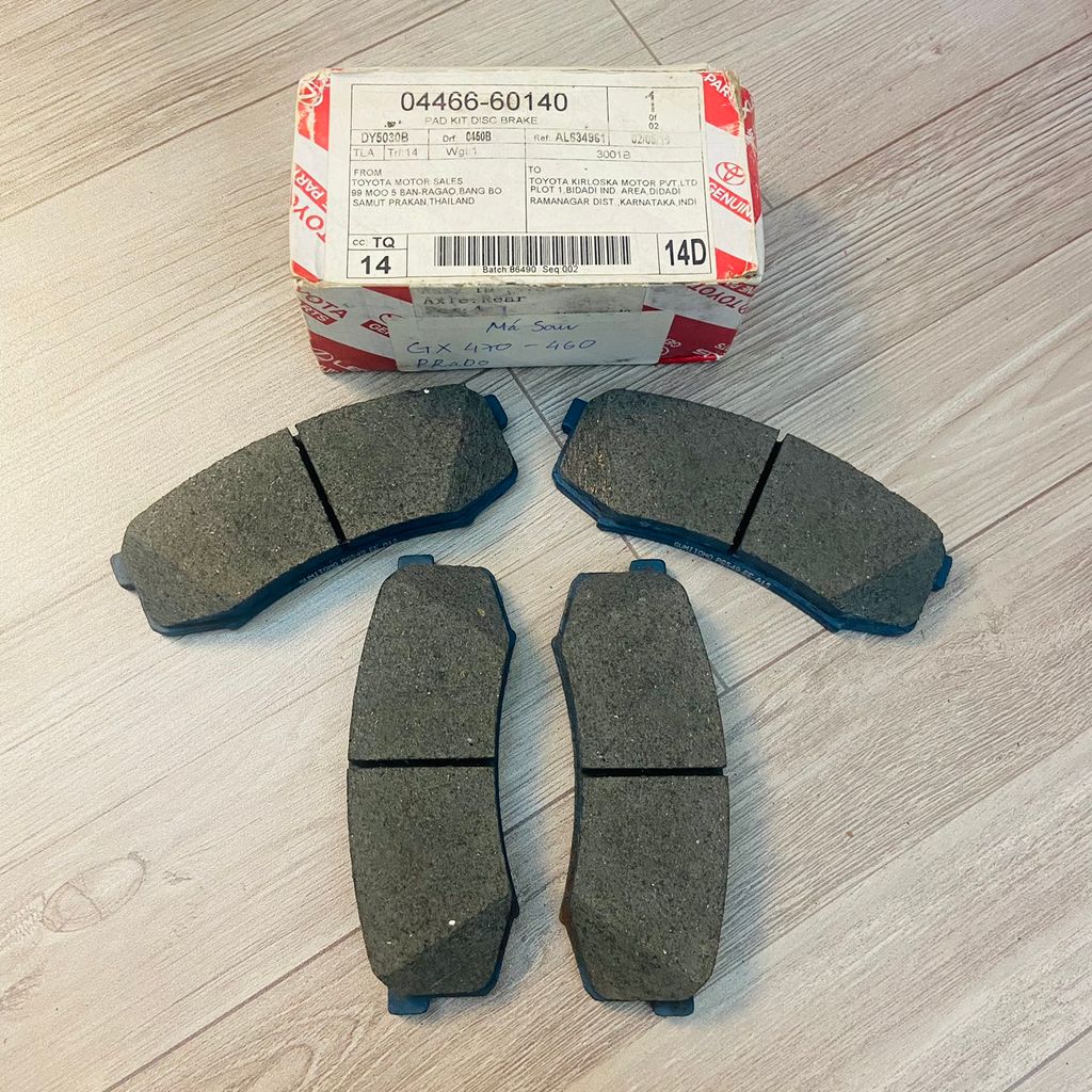 Má phanh hoặc bố thắng sau Toyota, 4runner, Fortuner, Land, Cruiser, Prado đời 2008 - 2018. Hàng cao cấp, bảo hành không mạt, không zít. Mã 04466-60140 0446660140