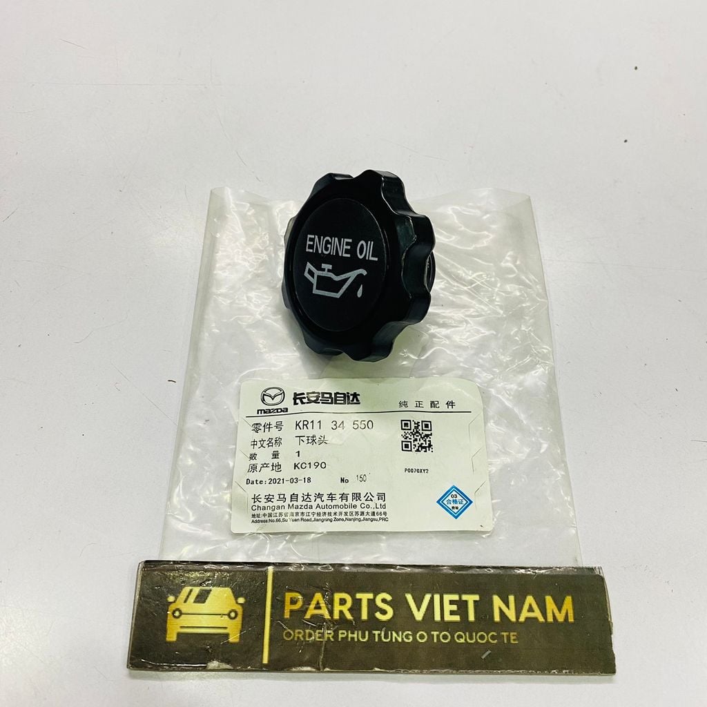 Nắp đổ dầu trên nắp mặt máy Mazda 3, 6, BT50, Ford Ranger 2.2, 3.2, Escape 2.3 đời 2014 - 2020. Hàng cao cấp. Mã R2AA10250