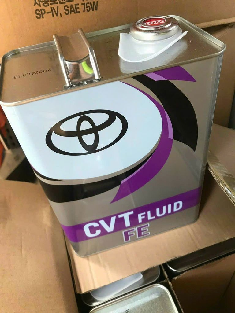 Dầu hộp số tự động biến thiên liên tục (CVT) Toyota CVT Fluid TC cho xe Corolla, Camry, RAV4, Highlander, Prius, C-HR, Yaris, Vios. Hàng Toyota. Mã 0888602105, 08886-02105 ( can 4 lít )