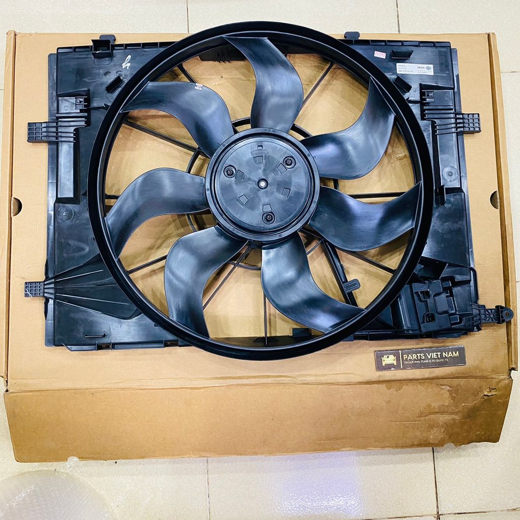 Cụm lồng quạt két nước Mercedes W253, GLC 200, GLC 250, GLC 300, GLC 43, GLC 63 đời 2015 - 2022. Hàng Behr. Mã A0999061000, A0999061100, A0999061200, A0999061400, A0999061800