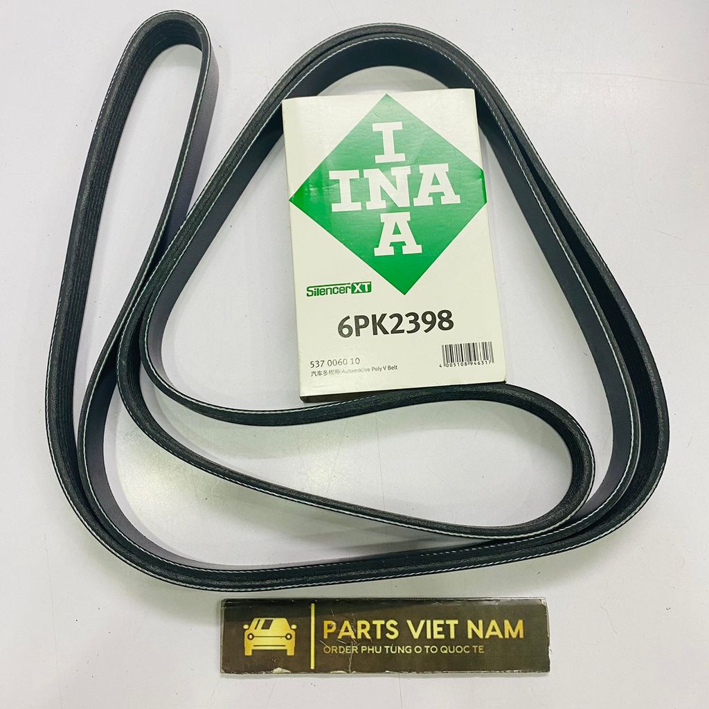 Dây curoa tổng Mercedes ML350, SLK350, SLK280, R350, ML350, SL550, S500, S550, GL450, GL320, GL550, GL320, C300, C350, C250, GLK300, GLK350. Hàng INA. A0159972592, A0019931896, A0159972592, A0039937296, 6PK2398