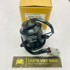 Mô tơ quạt làm mát động cơ hay cụm lồng quạt Toyota Corolla 4A đời 1991 - 2000. Hàng Denso bảo hành 3 tháng. Mã 16363-15120, 1636315120