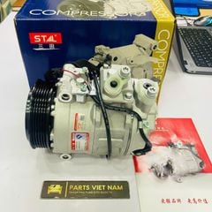 Lốc lạnh hay lốc điều hòa Mercedes W212, E200, E250, E300, E350, E400 đời 2009 - 2016. Hàng Stal China. Puly 6PK. Mã ST970101GW, A0032304811, A0022304511, A0008302500