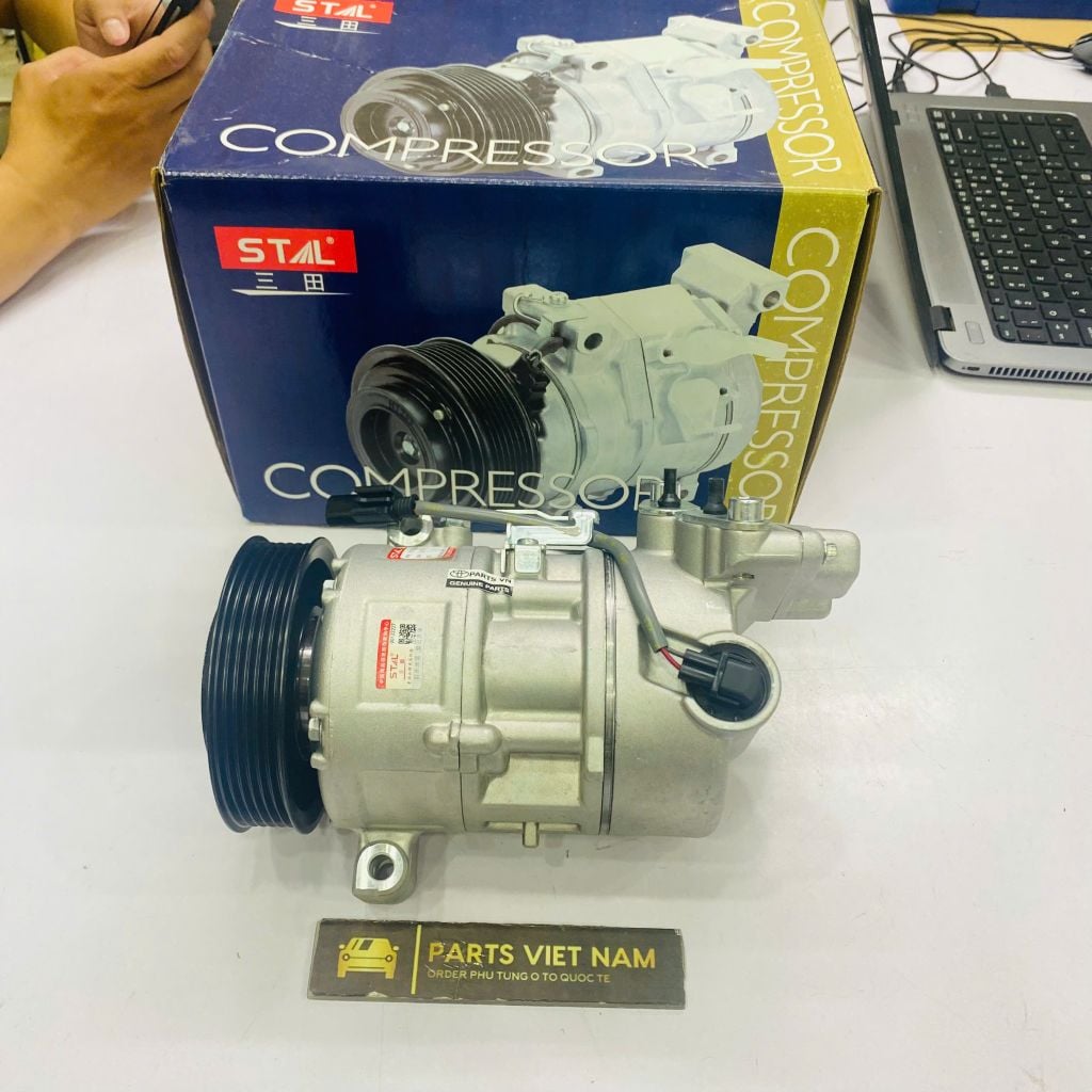 Lốc lạnh hay lốc điều hòa BMW E90, 316i, 318i, 320i, E81, E82, E87, E88, E91, X1 đời 2005 - 2015. Hàng Stal China Puly 6PK. Mã 64509145351, 64509156821 64526915380, 64529182793