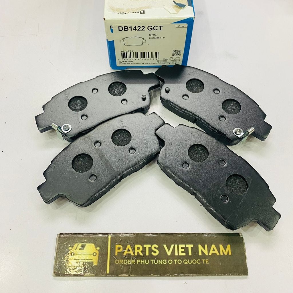 Má phanh hay bố thắng trước Toyota Corolla Altis đời 2003 - 2006. Hàng Bendix. Mã 04465-12592, 0446512592, DB1422-GCT