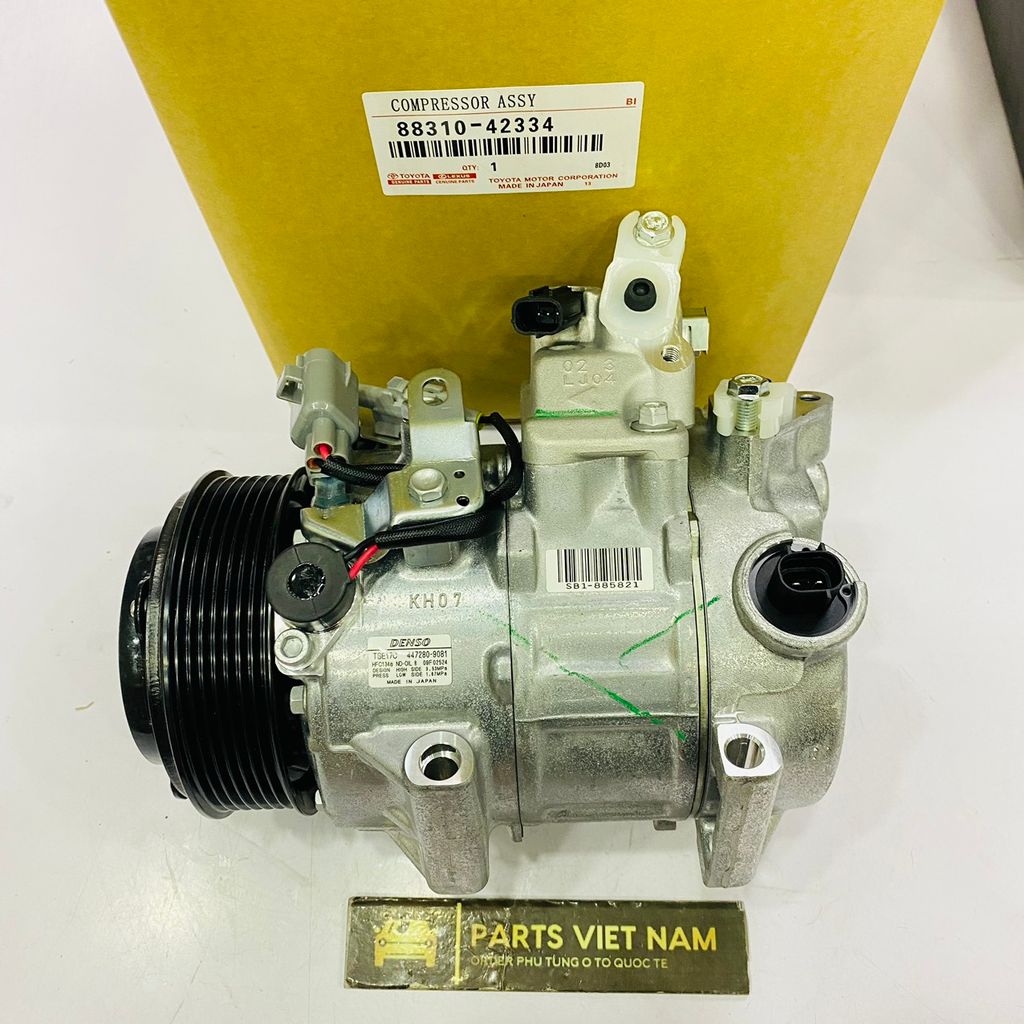 Lốc lạnh hay lốc điều hòa Lexus ES350, Toyota Higlander 2.7, 3.5, Sienna, Venza 3.5 đời  2007 - 2014. Hàng Denso Japan Puly 7PK. Mã 7SEU17C, 8832033210, 8832008060, 8832028420, 883200T010