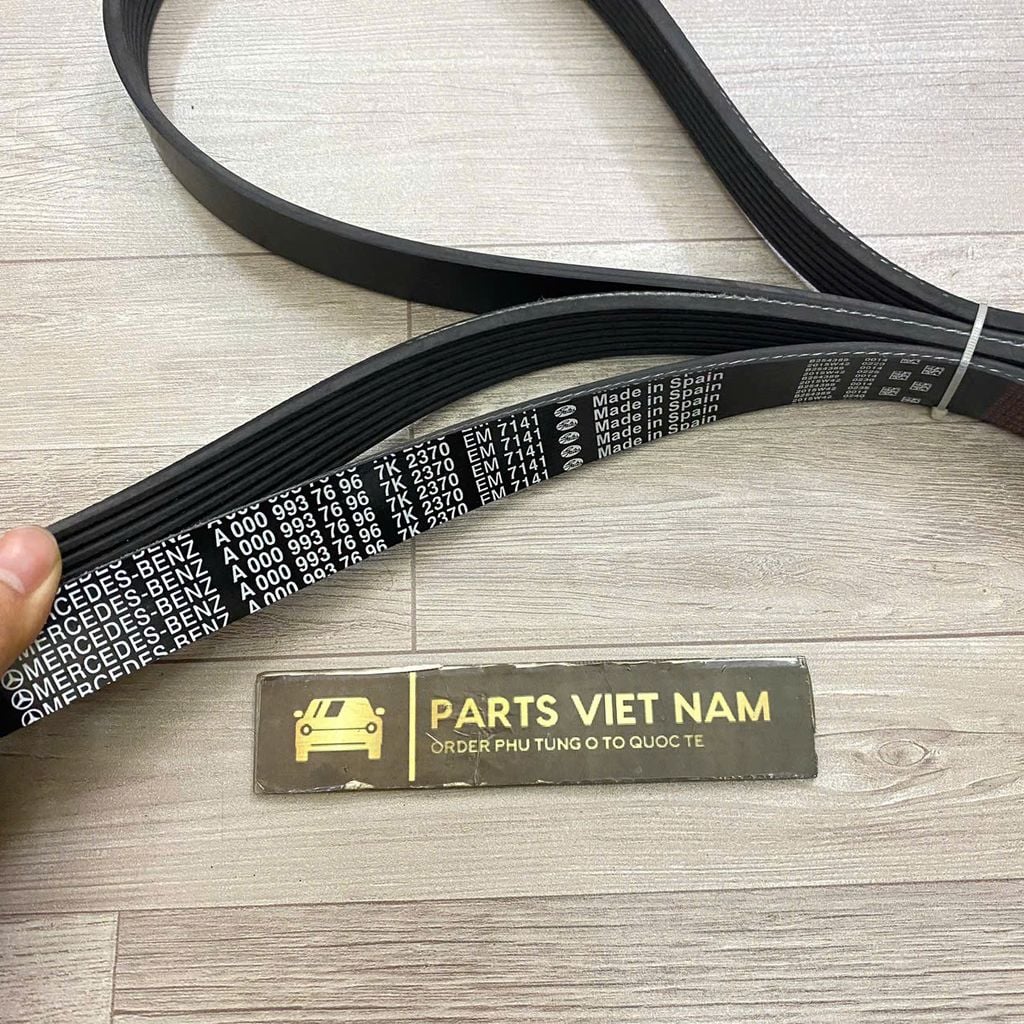 Dây curoa tổng Mercedes S65, SL65, CL600, S600, S65, đời 2001 - 2020. Hàng cao cấp bảo hành 6 tháng. Mã 7PK2370, A0009930396