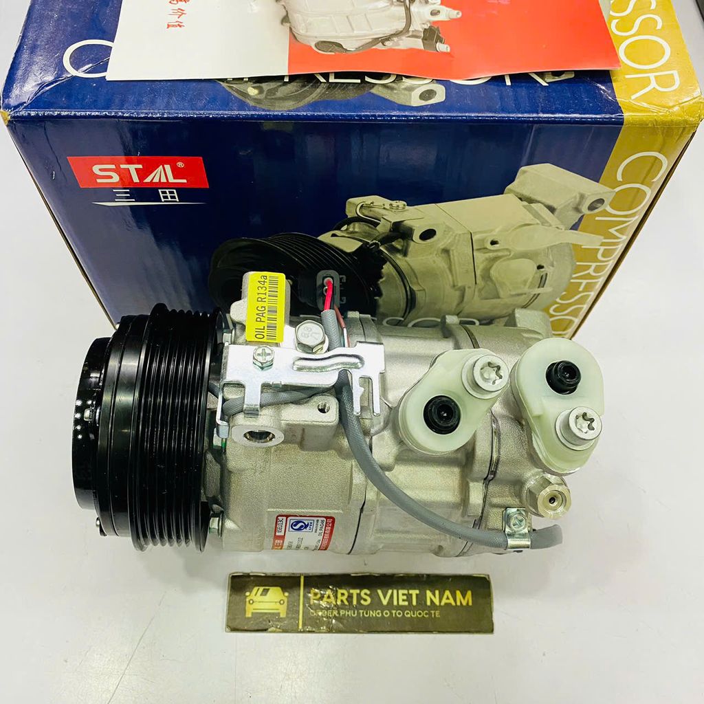 Lốc lạnh hay lốc điều hòa Mercedes W213 E200, E250, E300, E350, E43 AMG, E53 AMG đời 2017 - 2020. Hàng nội địa Stal China, Puly 6PK. Mã A0008303002, A0008303902, A0008304002, A0008306700