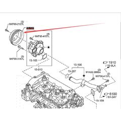 Puly hay buly bơm nước Mazda CX5, CX8, Mazda 3, Mazda 6 dời 2014 - 2019. Hàng cao cấp đặt hàng 8 - 10 ngày. Mã PE01-15-131, PE7W-15-131, PE02-15-131