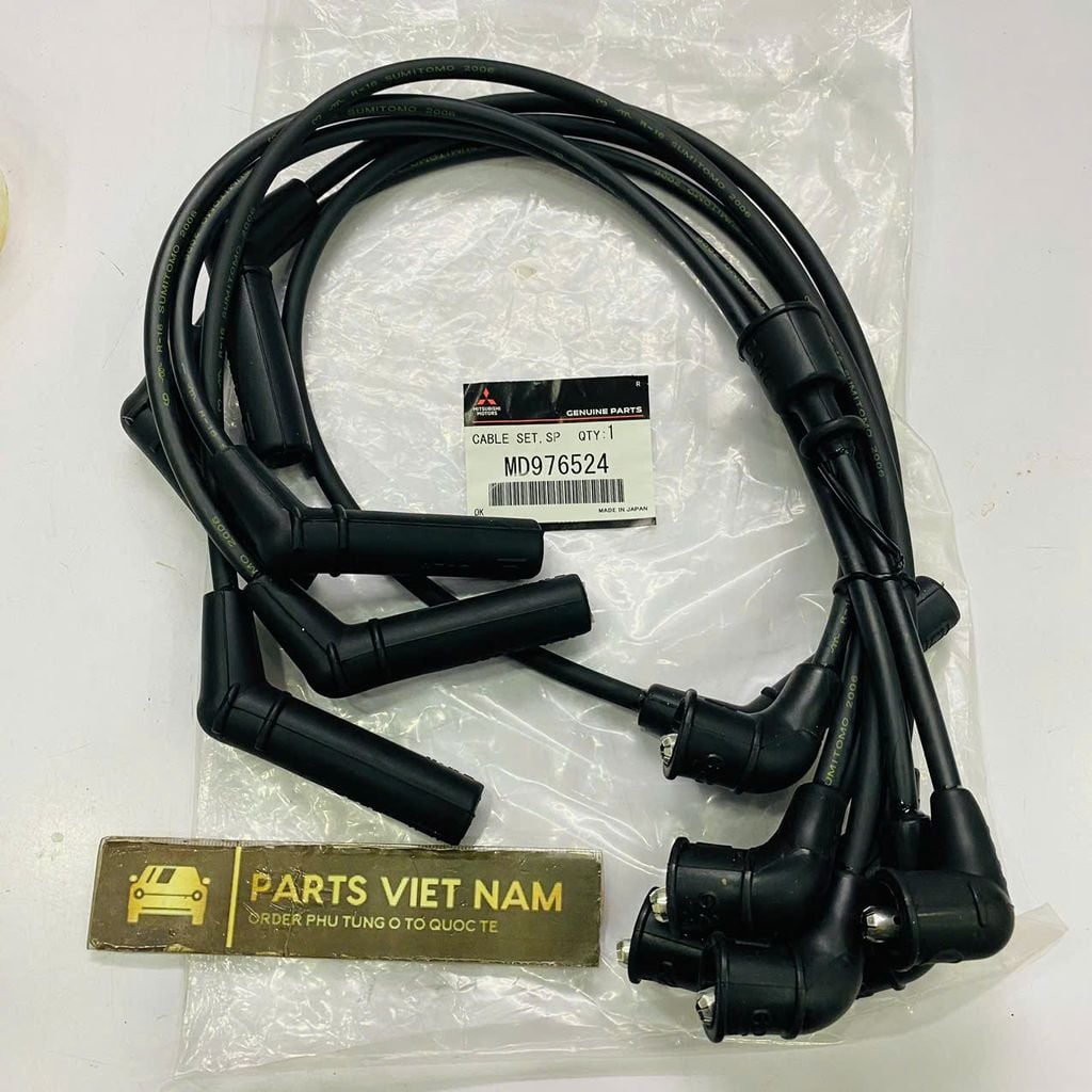 Dây cao áp, cáp bugi hay dây phin Mitsubishi Pajero V33, V43 động cơ 6G72 đời 1990 - 2005. Hàng xịn Mitsu Japan. Mã MD976524