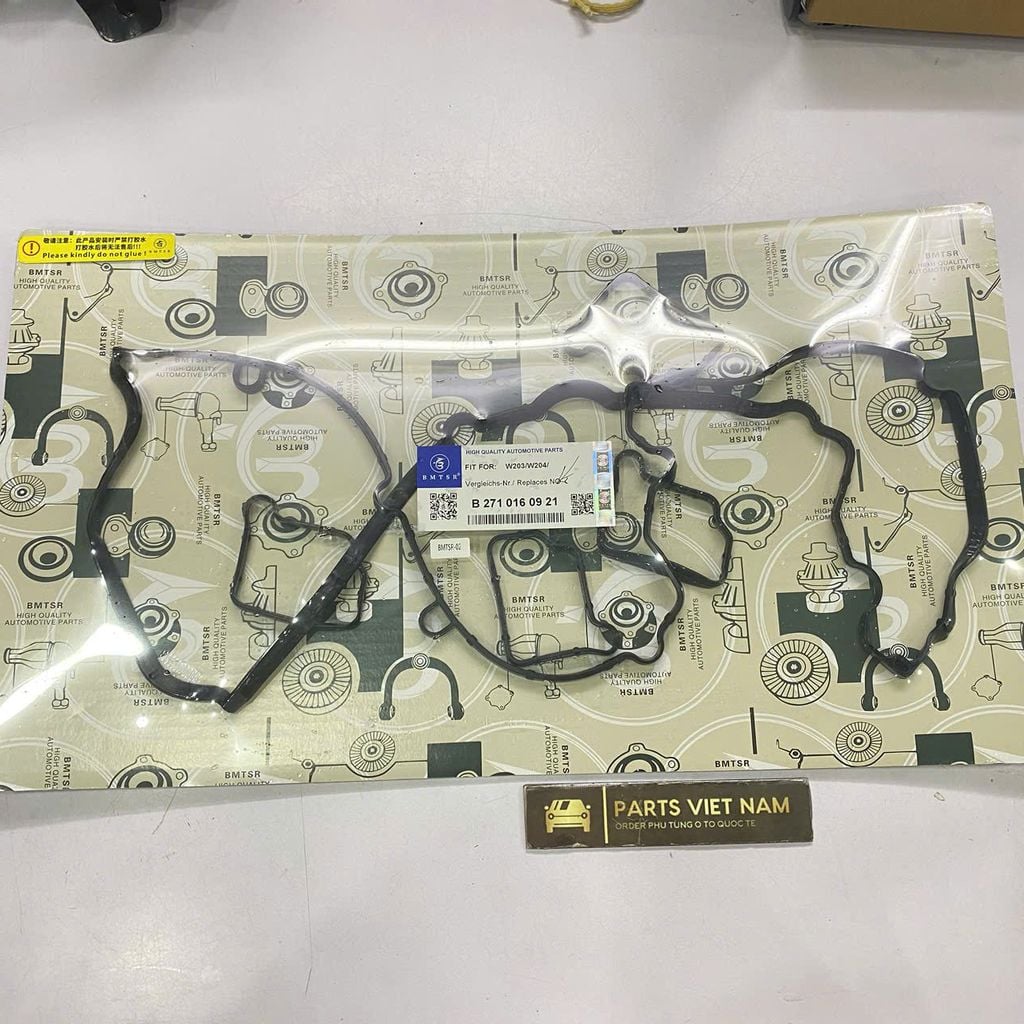 Gioăng nắp dàn cò liền gioăng bugi Mercedes W204, W203 động cơ M271. Hàng Bmtsr. Mã A2710160921