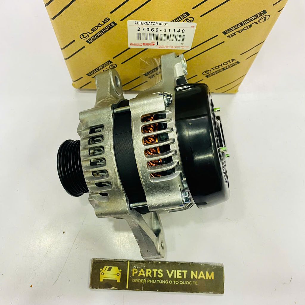 Máy phát điện hay dynamo Toyota Corolla Altis 1.6 1ZR, 1.8 2ZR, 2.0 3ZR đời 2008 - 2014. Hàng Denso. Bh 6 tháng. Mã 27060-0T141, 27060-0T140, 270600T141, 270600T140