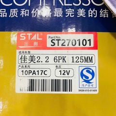 Lốc lạnh hay lốc điều hòa Toyota Camry 2.2 đời 1997 - 2000. Puly 6PK. Hàng Stal China. Mã ST270101