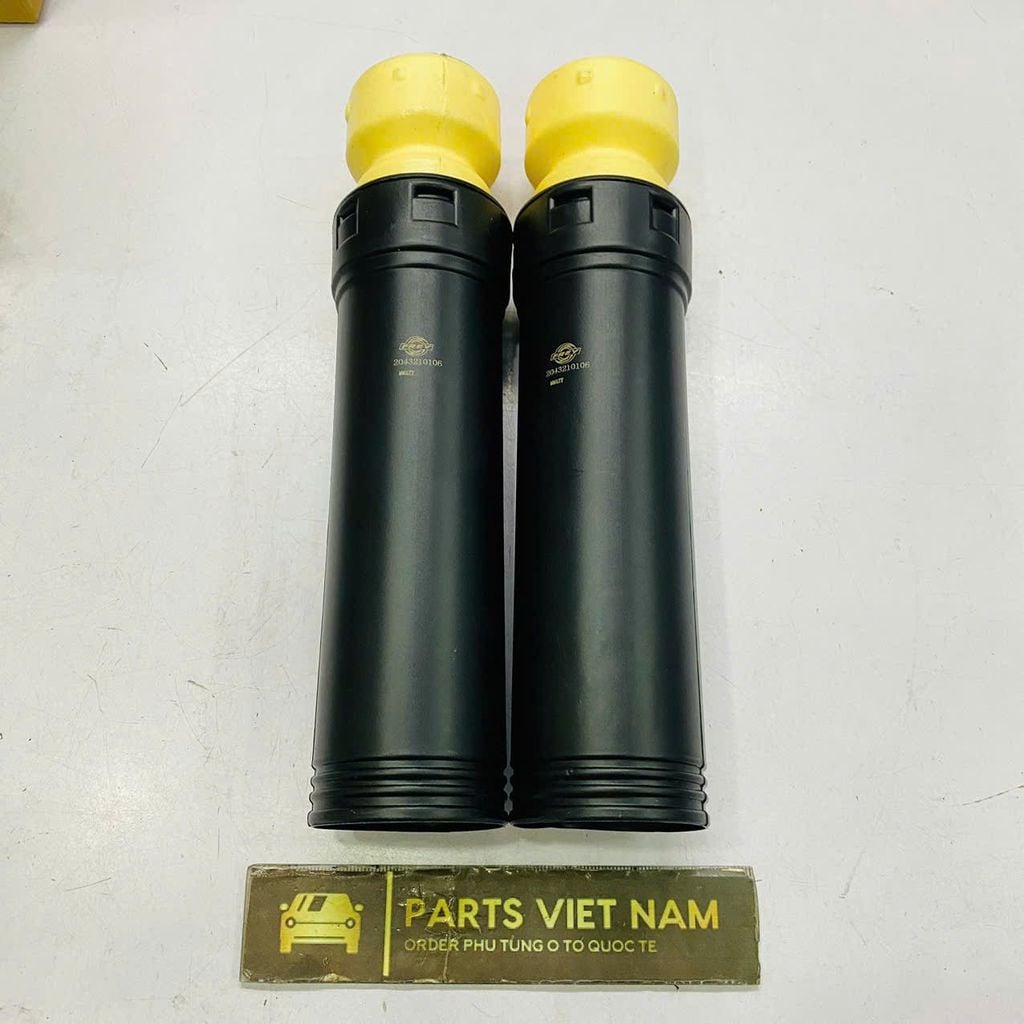Cao su chụp bụi liền tăm bông giảm xóc hay phuộc sau Mercedes W204, W212 C200, C250, C300, E200, E250, E300, đời 2006 - 2015. Hàng Frey. Mã A2043210106, A2043230144 ( 1 cái )