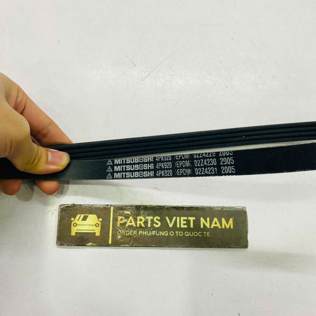 Dây curoa bơm nước và máy phát Ford Laser 1.6, 1.8, Mazda 626, Premacy 2.0 đời 2001 - 2006. Hàng Mitsuboshi Japan. Mã 4K092018381AA, FS12-18-381A, 4PK920
