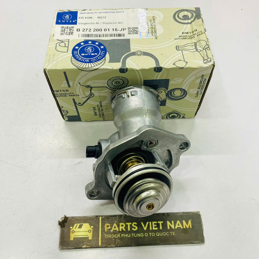 Van hằng nhiệt Mercedes C350, C280, C350, CK280, CLK350, E350, E280, E300, E350, ML350 W164, S350, S400, S300 động cơ M272 đời 2005 - 2014. Hàng Bmtsr. Mã 2722000015, 2722000115, 2722000415