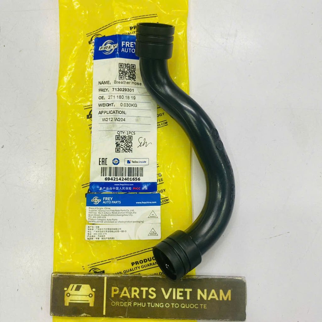Ống dẫn khí nạp Turbo máy M271 cho Mercedes W172 W204 W212 C200, C250, C300, C350, E200, E250, E300, E350 đời 2006 - 2015. Hàng Frey. Mã 2711801819