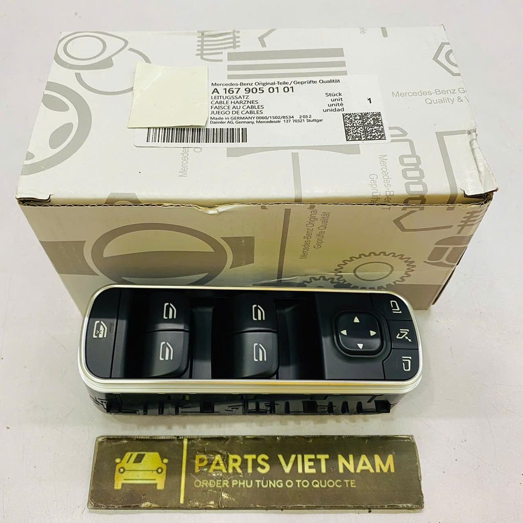 Công tắc lên xuống kính tổng mặt đen trước phải và sau trái và phải Mercedes W247, W177 A200, W463, C118, X118, H247, X247, V167, C167, X167 đời 2018 - 2024. Hàng cao cấp bảo hành 3 tháng. Mã A1679050101, A1679050001,  A16790500019051, A1679059603