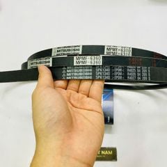 Bộ dây curoa tổng hay máy phát, bơm trợ lực, bơm nước Mitsubishi Pajero V33, V43 máy 3.0 động cơ 6G72 đời 1999 - 2006. Hàng Mitsuboshi Japan. Mã 5PK1340,  MD142117, MD304887 ( 1 bộ 3 sợi )
