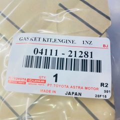 Bộ gioăng đại Toyota Vios, Yaris động cơ 1NZ, 2NZ gioăng mặt máy thép phớt nhật đời 2008 - 2017. Hàng cao cấp. Mã 04111-21281