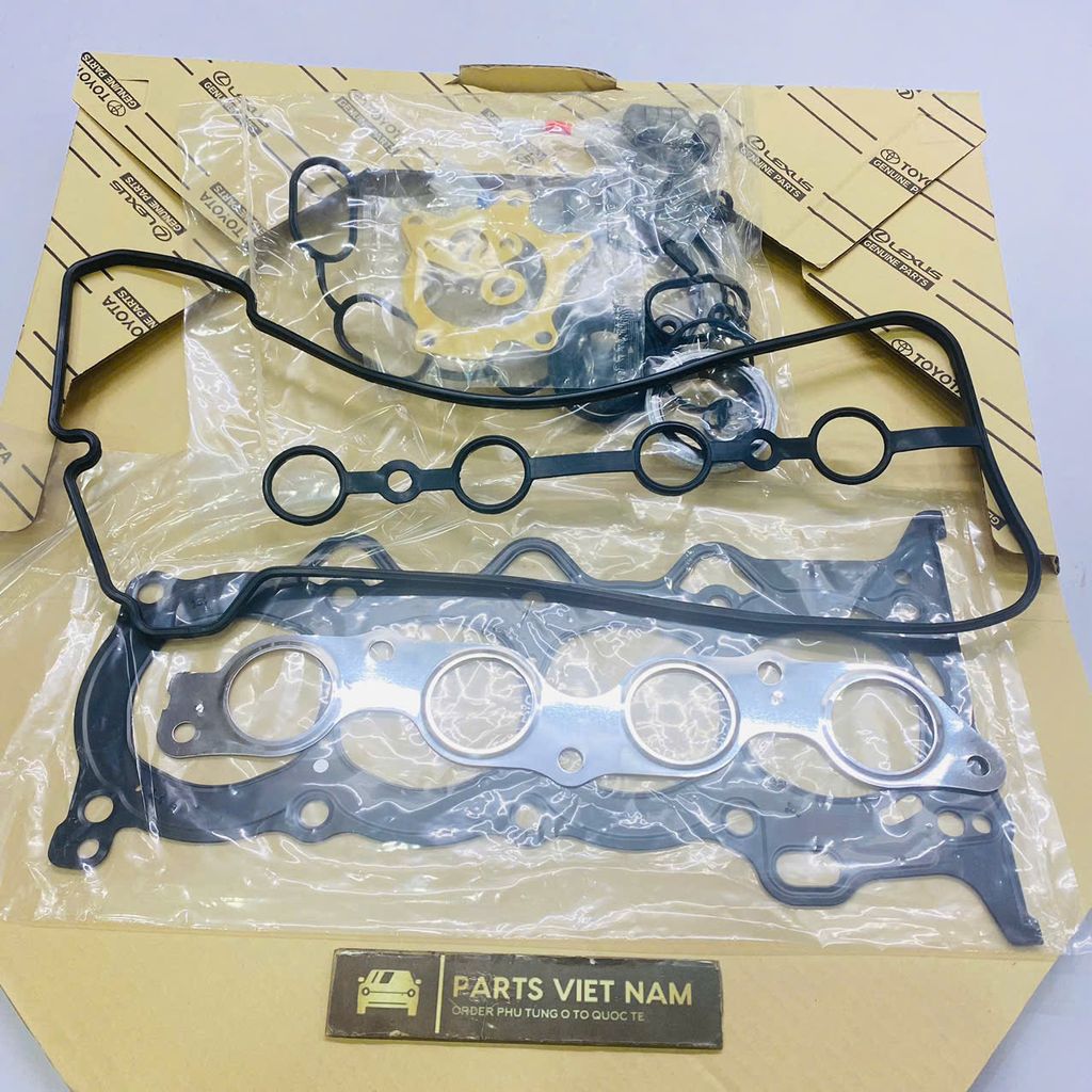 Bộ gioăng đại Toyota Vios, Yaris động cơ 1NZ, 2NZ gioăng mặt máy thép phớt nhật đời 2008 - 2017. Hàng cao cấp. Mã 04111-21281