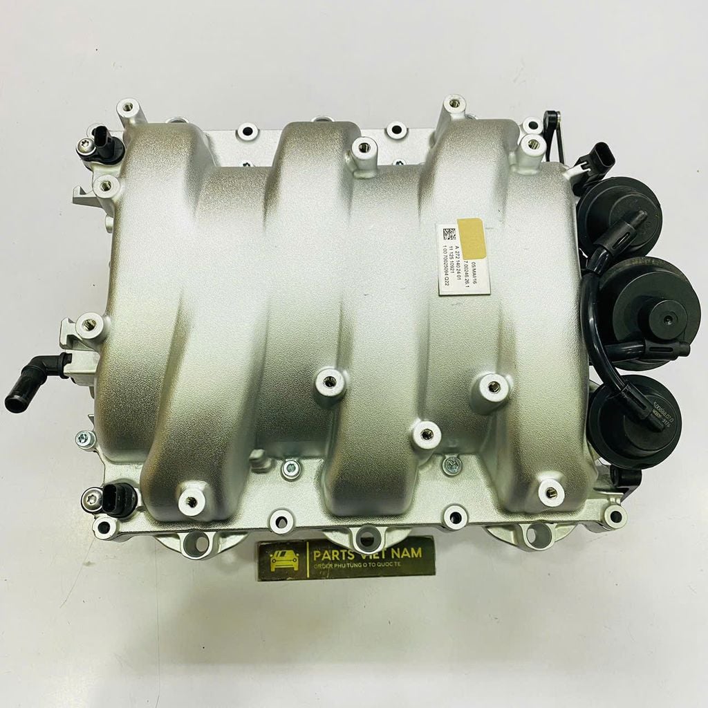 Cổ hút gió nhôm hay động cơ M272 Mercedes W203, W204 C200, CLK280, CLK350, W211, W212 E350, E280, E300, ML350, R350 GLK280, GLK350, W221, S400, S280, S300. Hàng cao cấp đặt hàng 3 - 5 ngày. A2721402401,  A2721402101, A2721402201