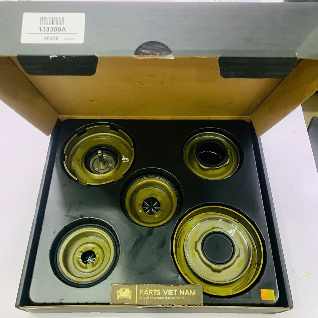 Bộ piston nồi áp hộp số tự động 4 cấp Ford Focus, Laser 1.8, Mazda 2, Mazda 3, Mazda 6  đời 2001 - 2009. Hàng Transpeed. Mã 133300A, 4F27E, FN4A-EL