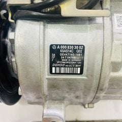 Lốc lạnh hay lốc điều hòa, máy nén Mercedes W205 C200, C250, C300, C350, W253 GLC300, GCL200, GLC350, GLC250, W213 E200, E250, E300, E350 đời 2015 - 2023. Hàng Denso công suất 14. Mã A0008303002, A0008304002, 6SAS14C