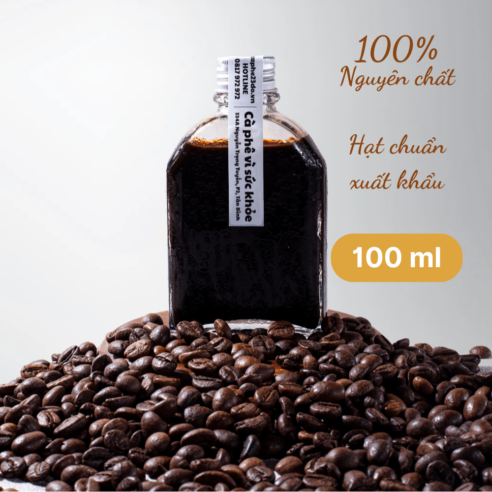 Cà phê Đen pha sẵn đóng chai thủy tinh 100ml 23 Độ Coffee