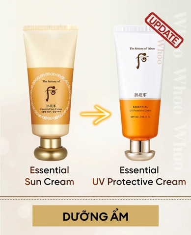Bộ Kem Chống Nắng Dưỡng Ẩm Whoo Whoo Gongjinhyang Essential UV Protective Cream SPF 50+/PA++++ Special Set