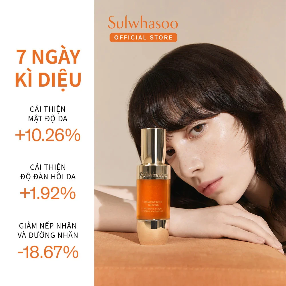 Tinh Chất Nhân Sâm Cải Thiện Nếp Nhăn Săn Chắc Da Sulwhasoo Concentrated Ginseng Renewing Serum 8ml