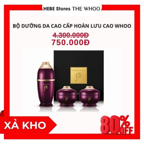Bộ Dưỡng Trẻ Hóa Da Hoàn Lưu Cao Whoo Hwanyu Go mini 3 sản phẩm