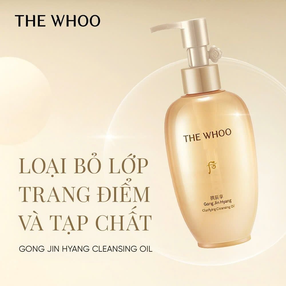 Dầu Tẩy Trang Whoo Vàng Gongjinhyang Clarifying Cleansing Oil Mini 50ml