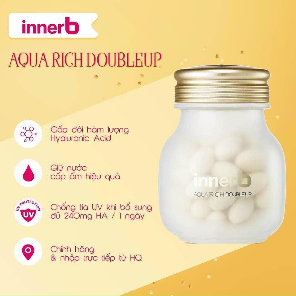 Viên uống cấp nước và collagen Innerb Aqua Rich Hàn Quốc 70 viên