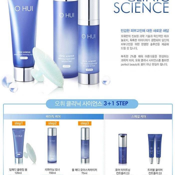 Bộ Dưỡng Giảm Mụn Ohui Clinic Science 3pcs Special Set