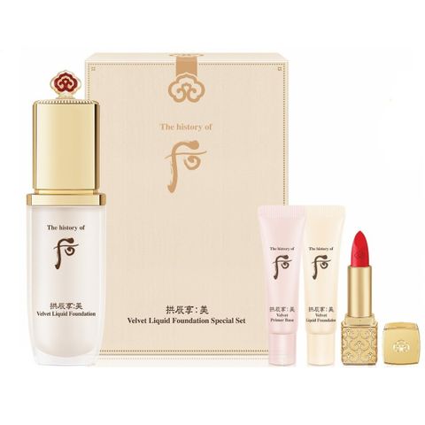 Bộ Kem Nền Che Phủ Hoàn Hảo Whoo Gongjinhyang Mi Velvet Liquid Foundation SPF30/PA ++ No.21 Special Set