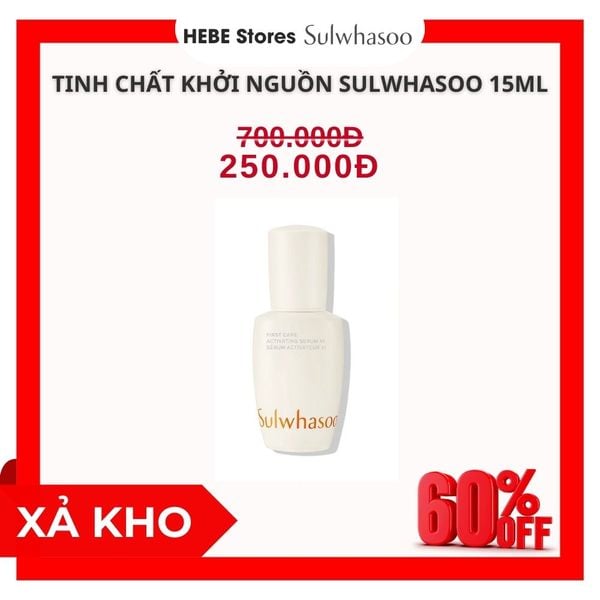 Tinh Chất Kích Hoạt Dưỡng Da Đầu Tiên, Kích Hoạt Da Căng Mướt Sulwhasoo First Care Activating Serum 15ml