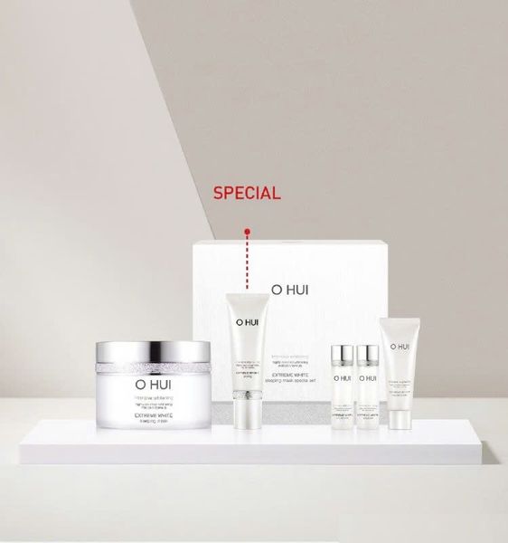 Bộ Mặt Nạ Ngủ Dưỡng Trắng Da Ban Đêm Ohui Extreme White Sleeping Mask Special Set