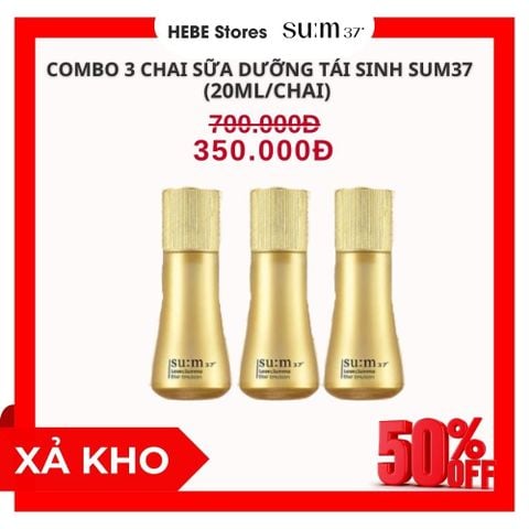 Combo 3 Chai Sữa Dưỡng Tái Sinh Su:m37 LosecSumma Elixir Emulsion 20ml/chai