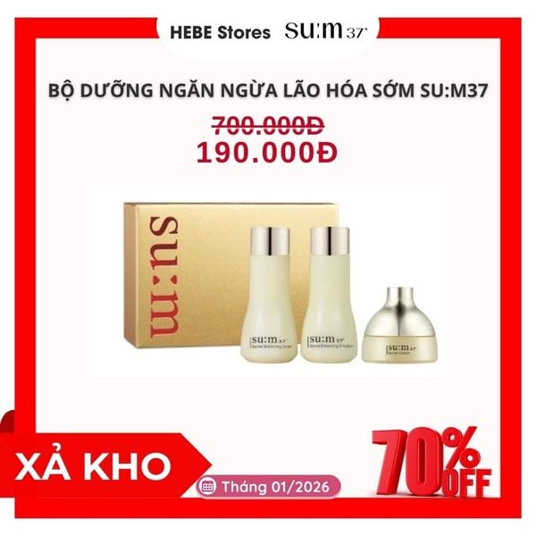 Bộ Dưỡng Da Ngăn Ngừa Lão Hóa Su:m37 Secret 3sp