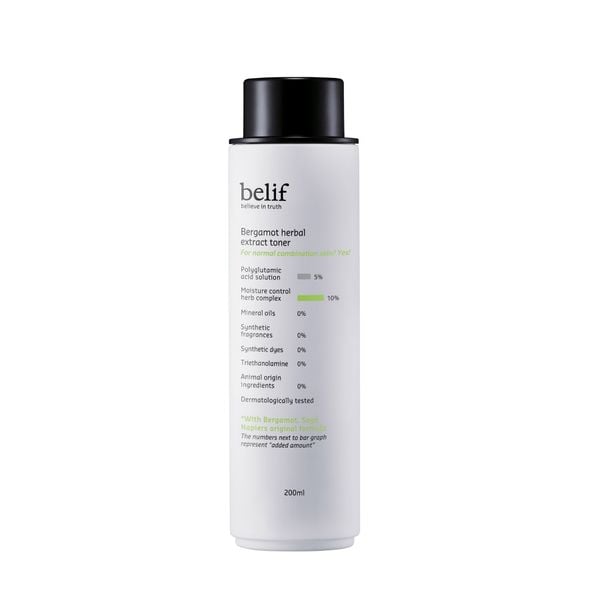 Nước Hoa Hồng Dạng Gel Belif Bergamot Herbal Extract Toner 200ml