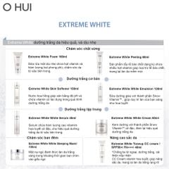 Set Sữa Rửa Mặt Dưỡng Trắng Ohui Extreme Bright Foam 160ml + 100ml