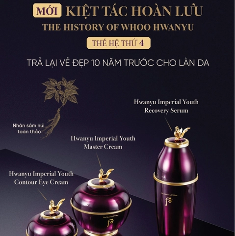 Bộ Dưỡng Trẻ Hóa Da Hoàn Lưu Cao Whoo Hwanyu Go mini 7 sản phẩm