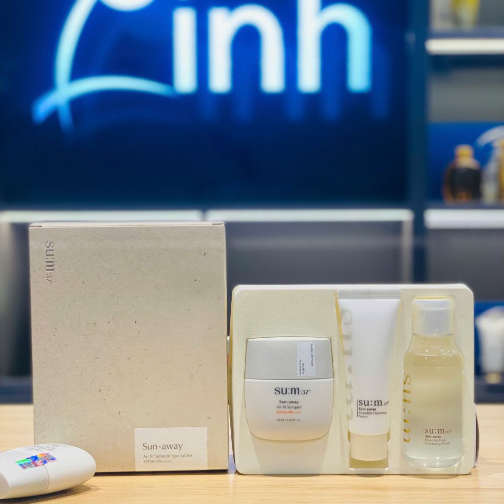 Sữa Chống Nắng Thuần Chay Su:m 37 Sun-away Air fit Sunquid SPF50+ Special Set